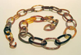 "chain" flame worked glass necklace by artist vivienne bell